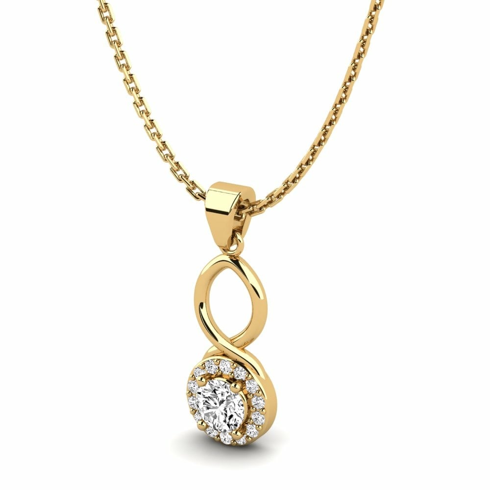 One Side Halo Diamonds Women's Pendant