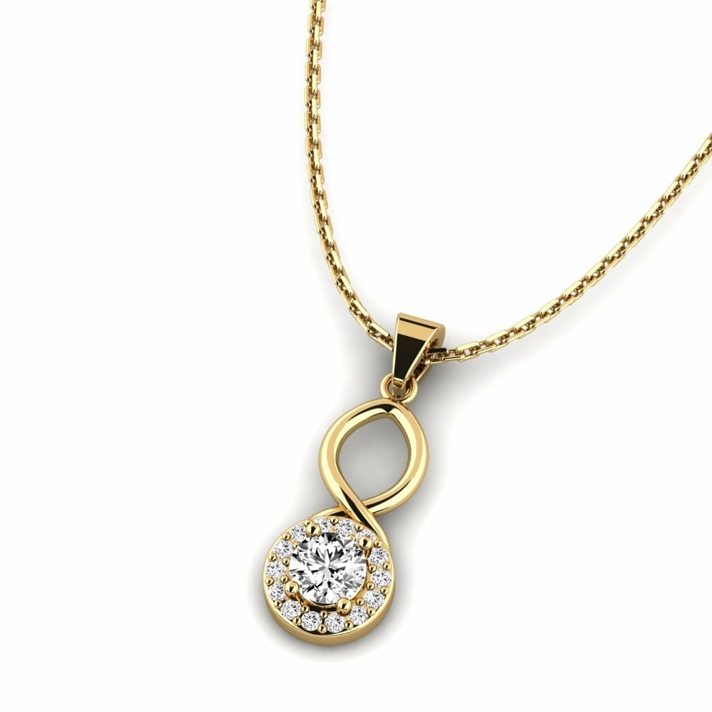 One Side Halo Diamonds Women's Pendant