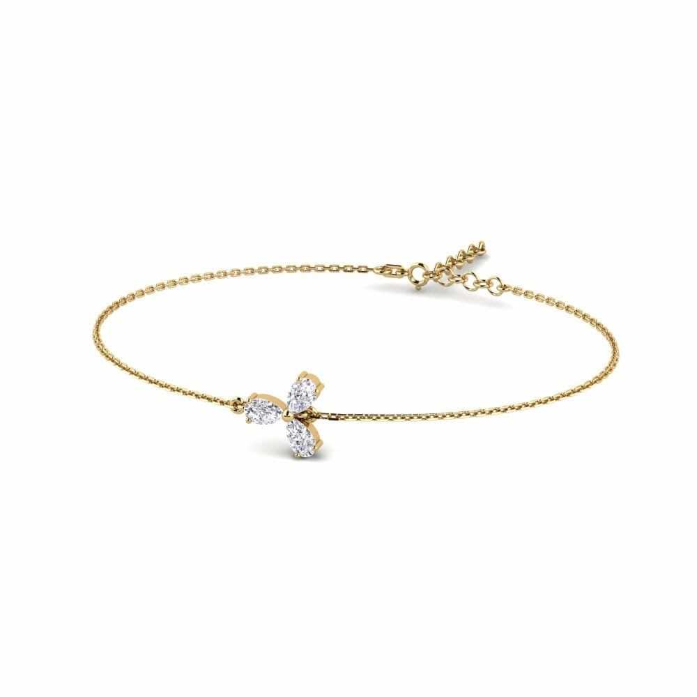 Pear Flower Diamond Bracelet