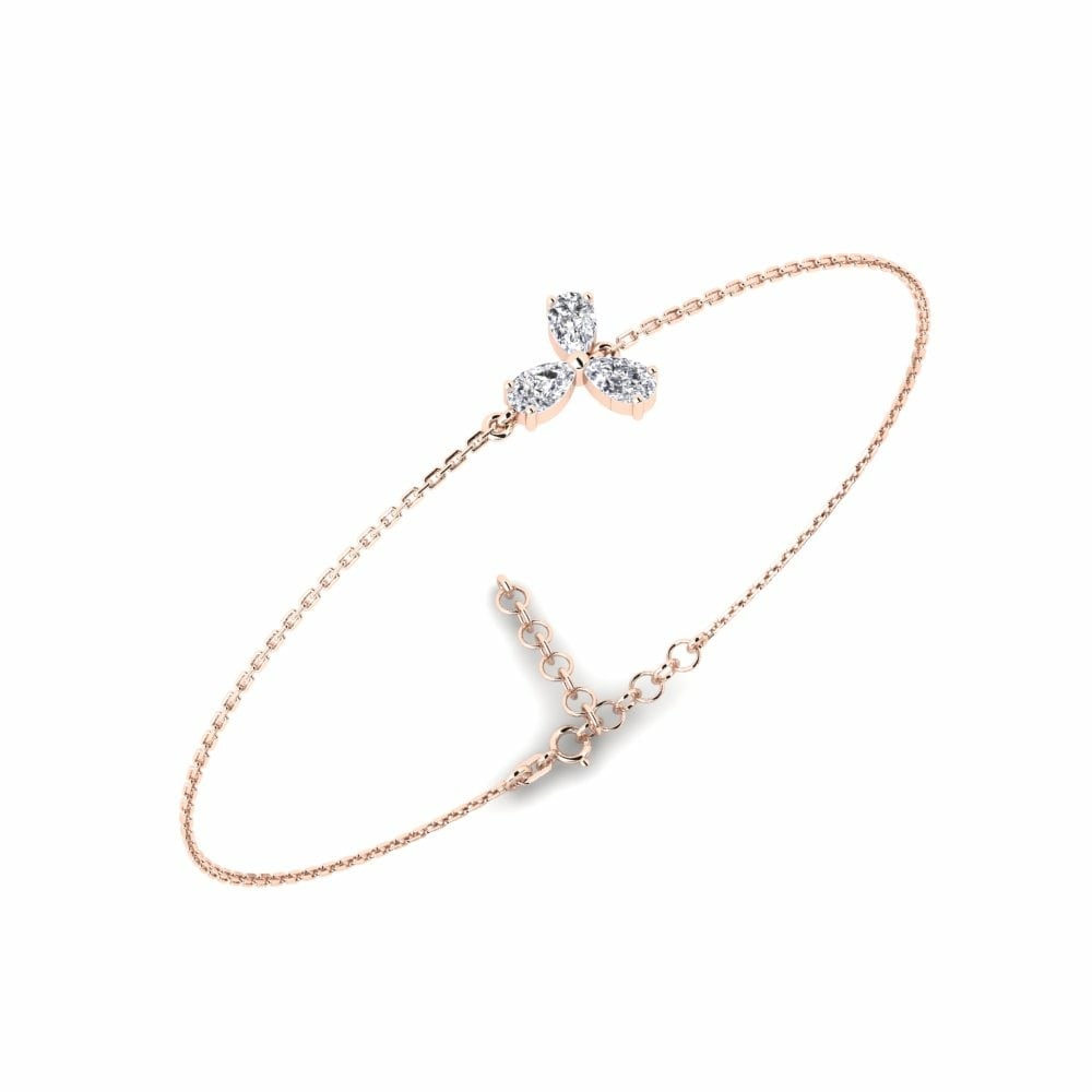 Pear Flower Diamond Bracelet