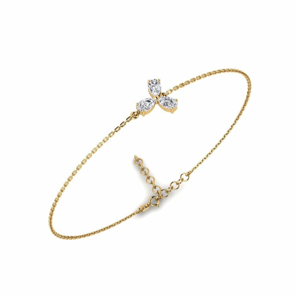 Pear Flower Diamond Bracelet