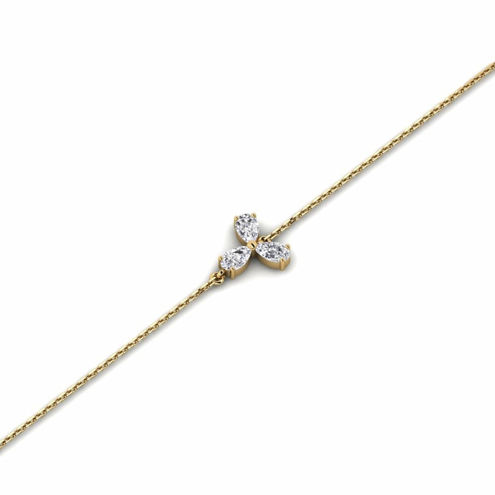 Pear Flower Diamond Bracelet