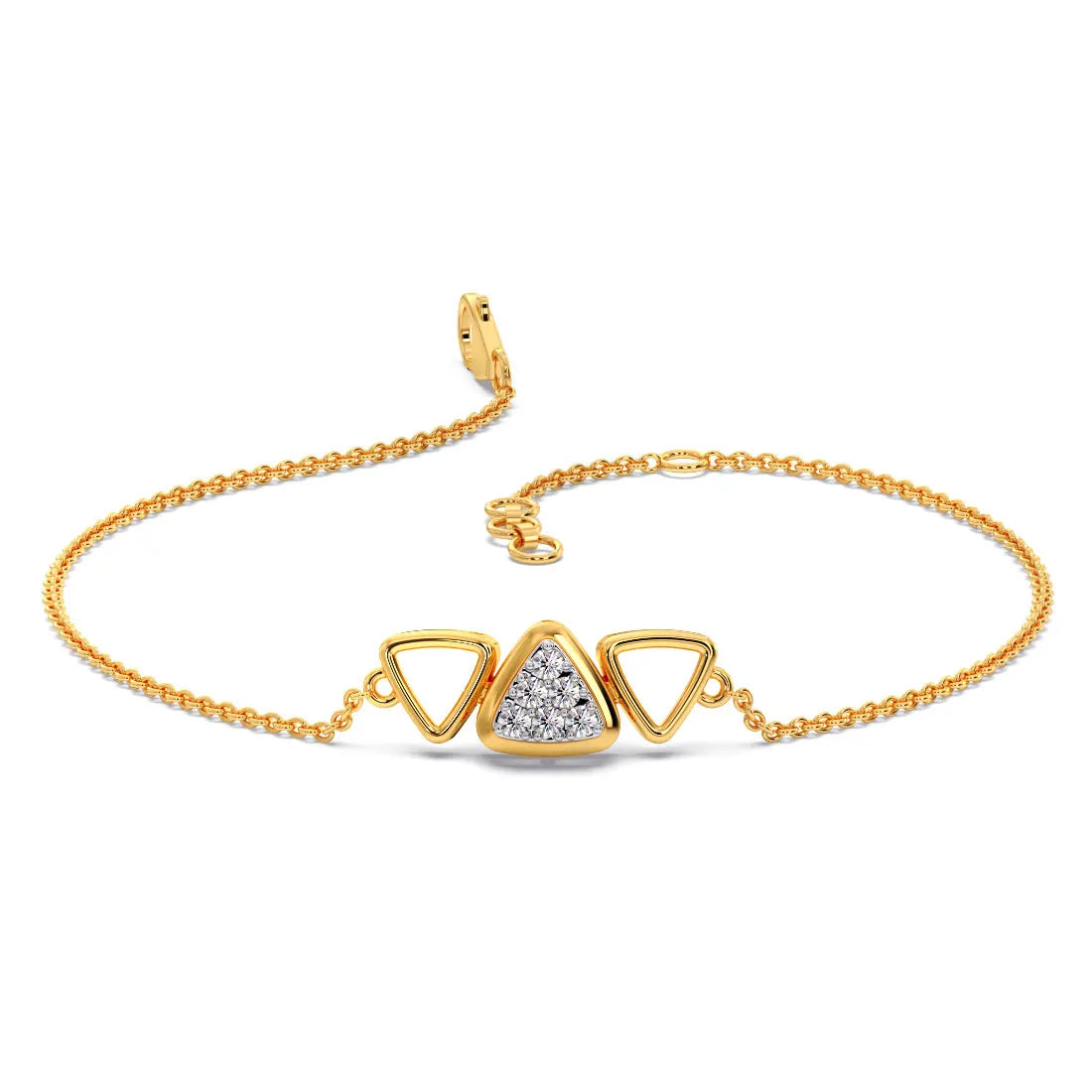 Triangle Story Diamond Chain Bracelet