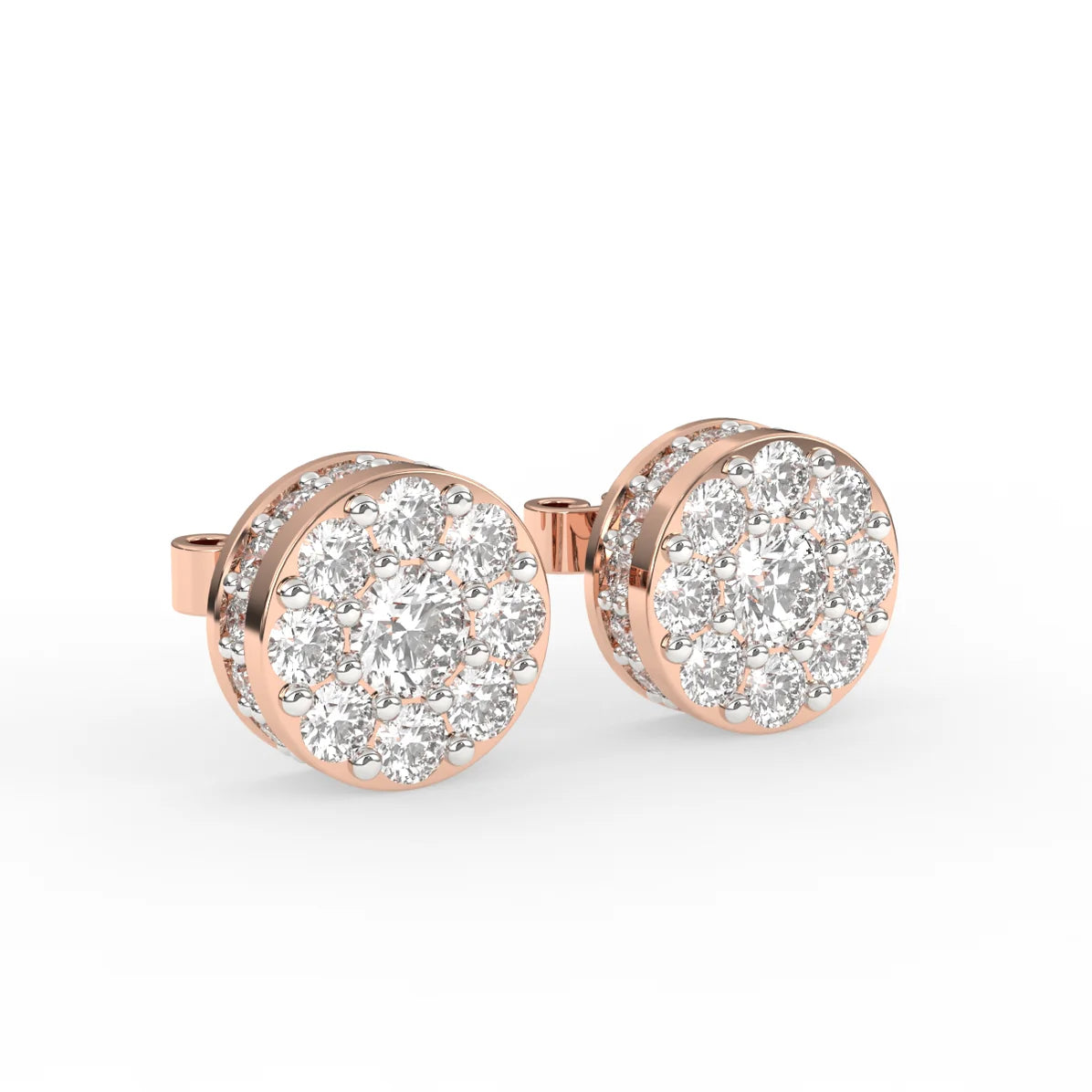 Timeless Gold and Diamond Stud Earrings