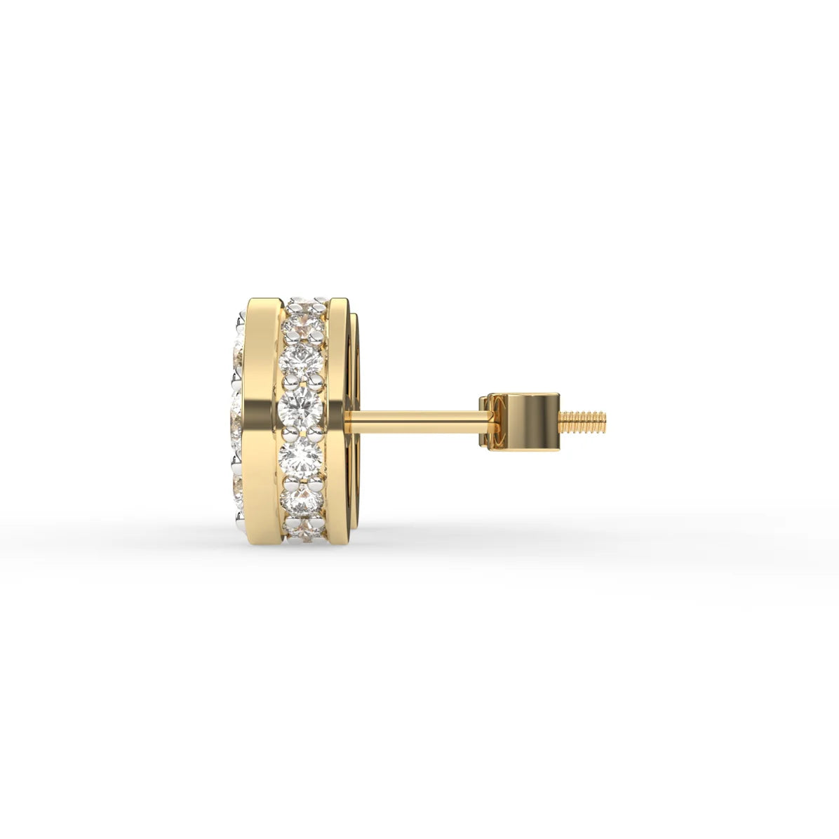 Timeless Gold and Diamond Stud Earrings