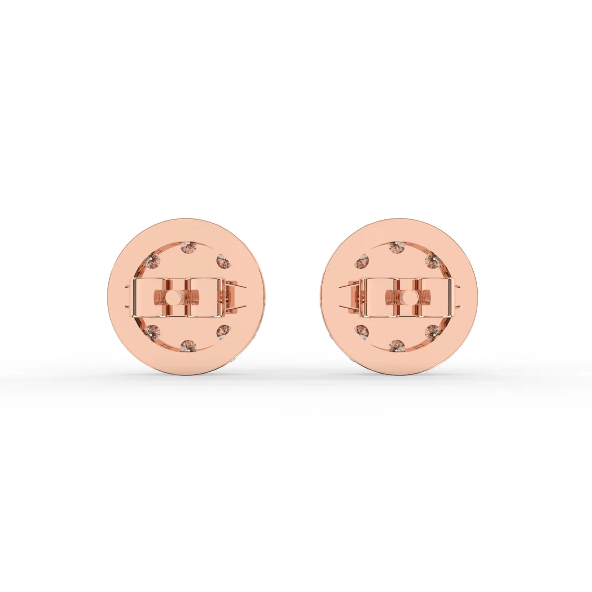 Timeless Gold and Diamond Stud Earrings