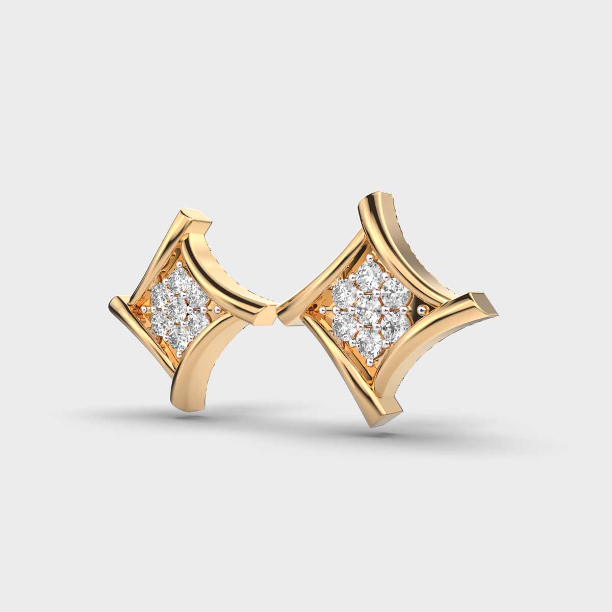 Contemporary Diamond Studs