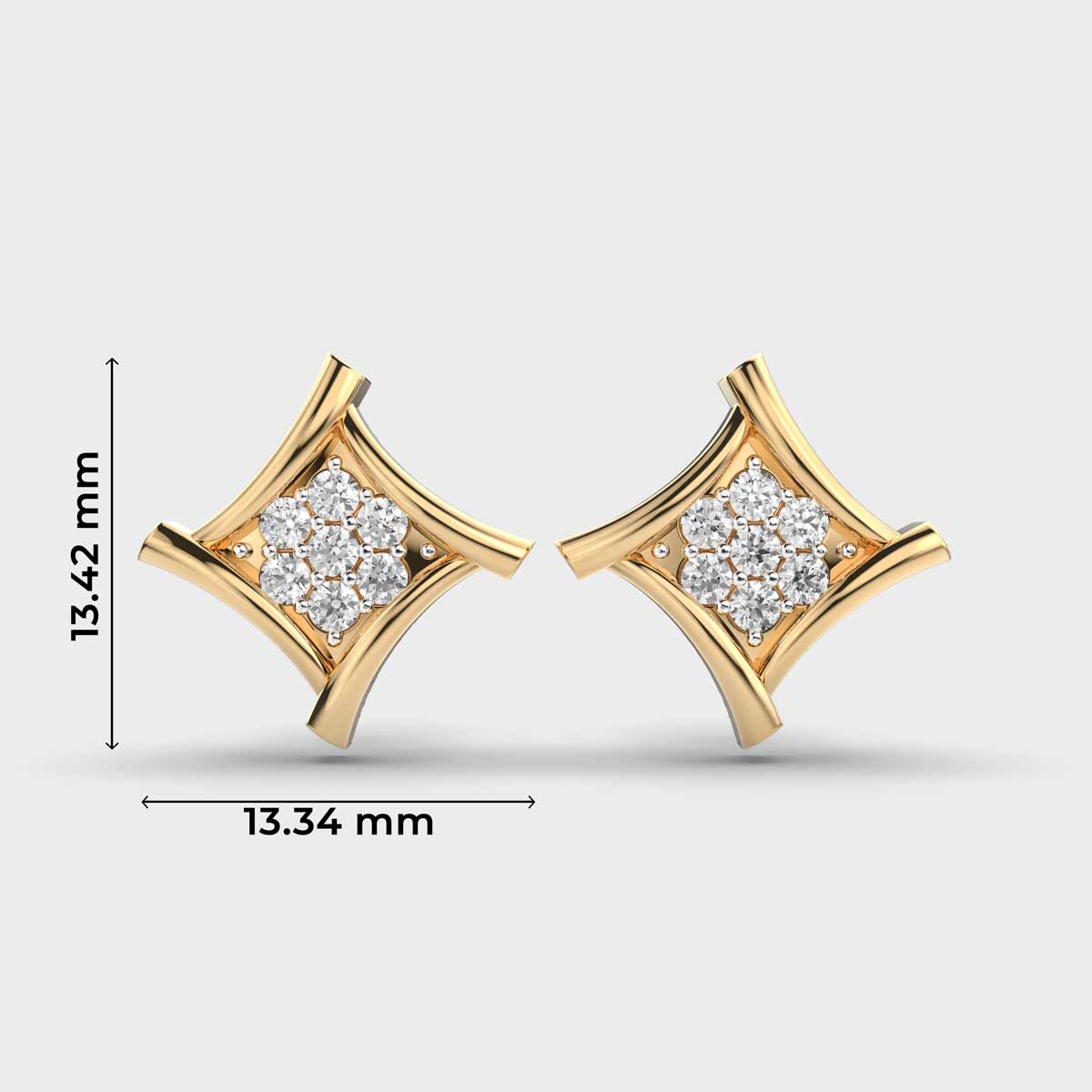 Contemporary Diamond Studs