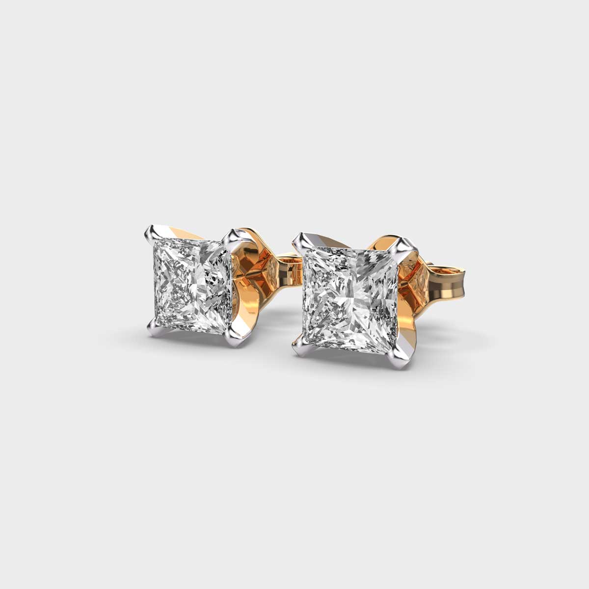 Classic Princess Solitaire Studs