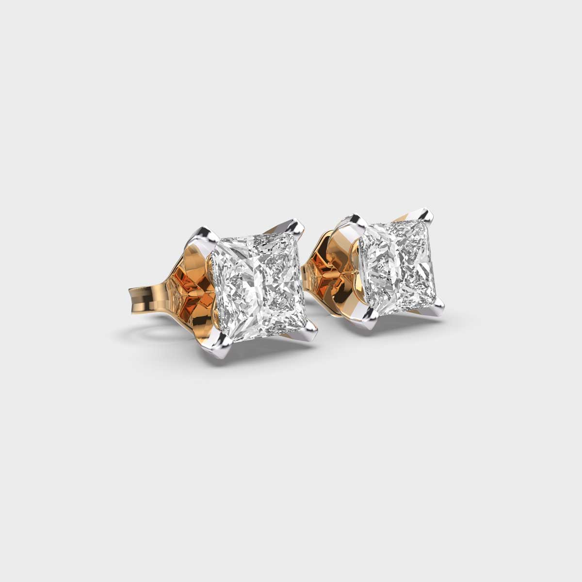 Classic Princess Solitaire Studs