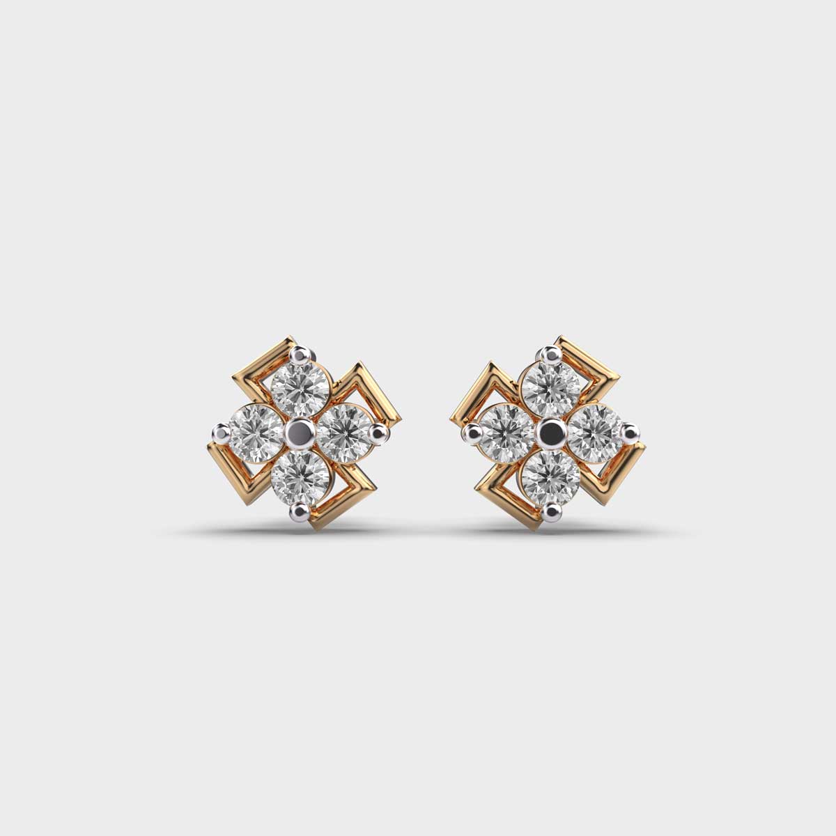 Swastik Diamond Studs