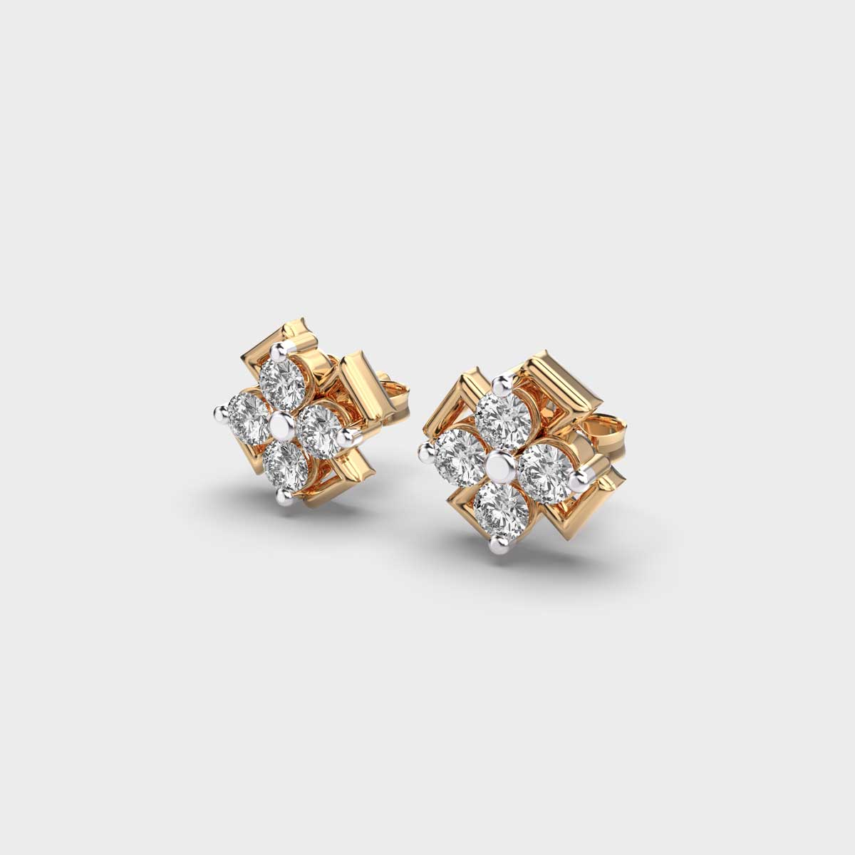 Swastik Diamond Studs