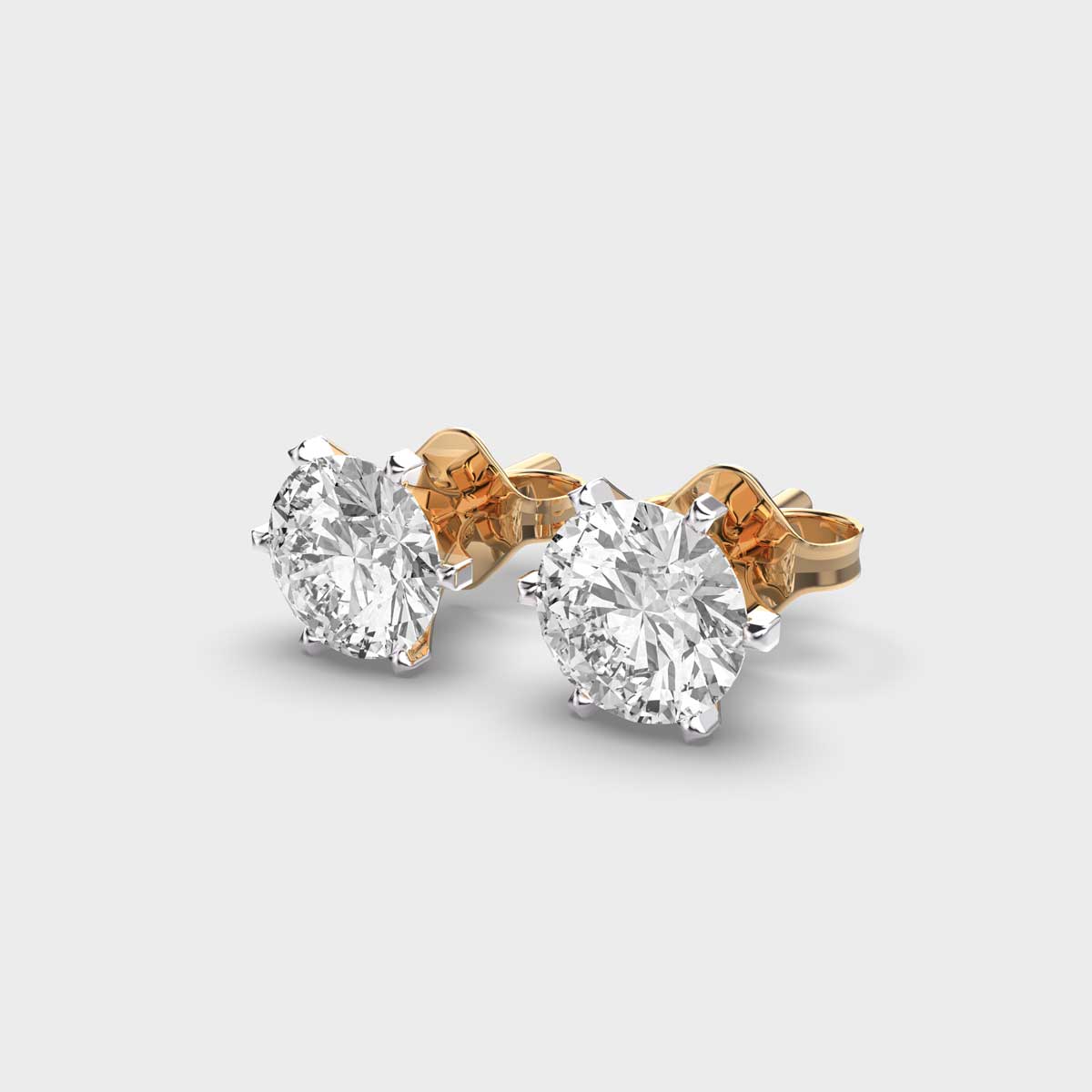 1 Carat Classic Solitaire Studs