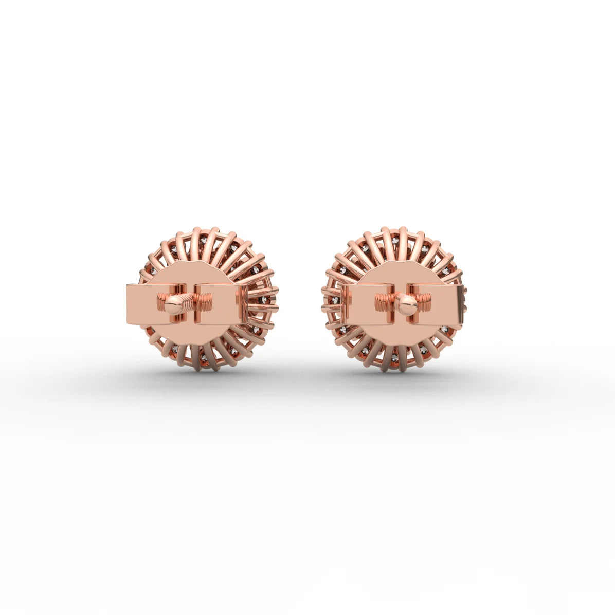 Double Halo Studs Earrings