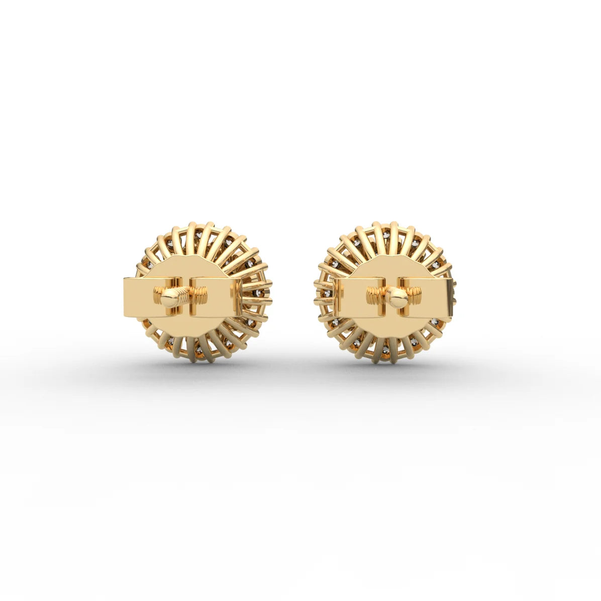 Double Halo Studs Earrings