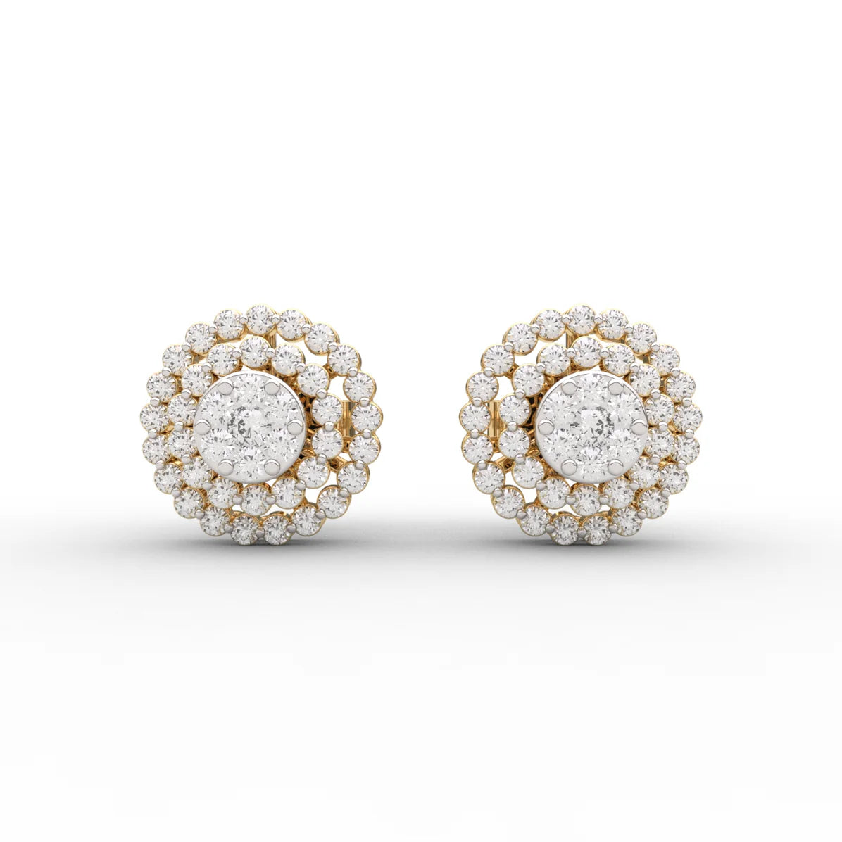 Round Halo Dazzling Earring