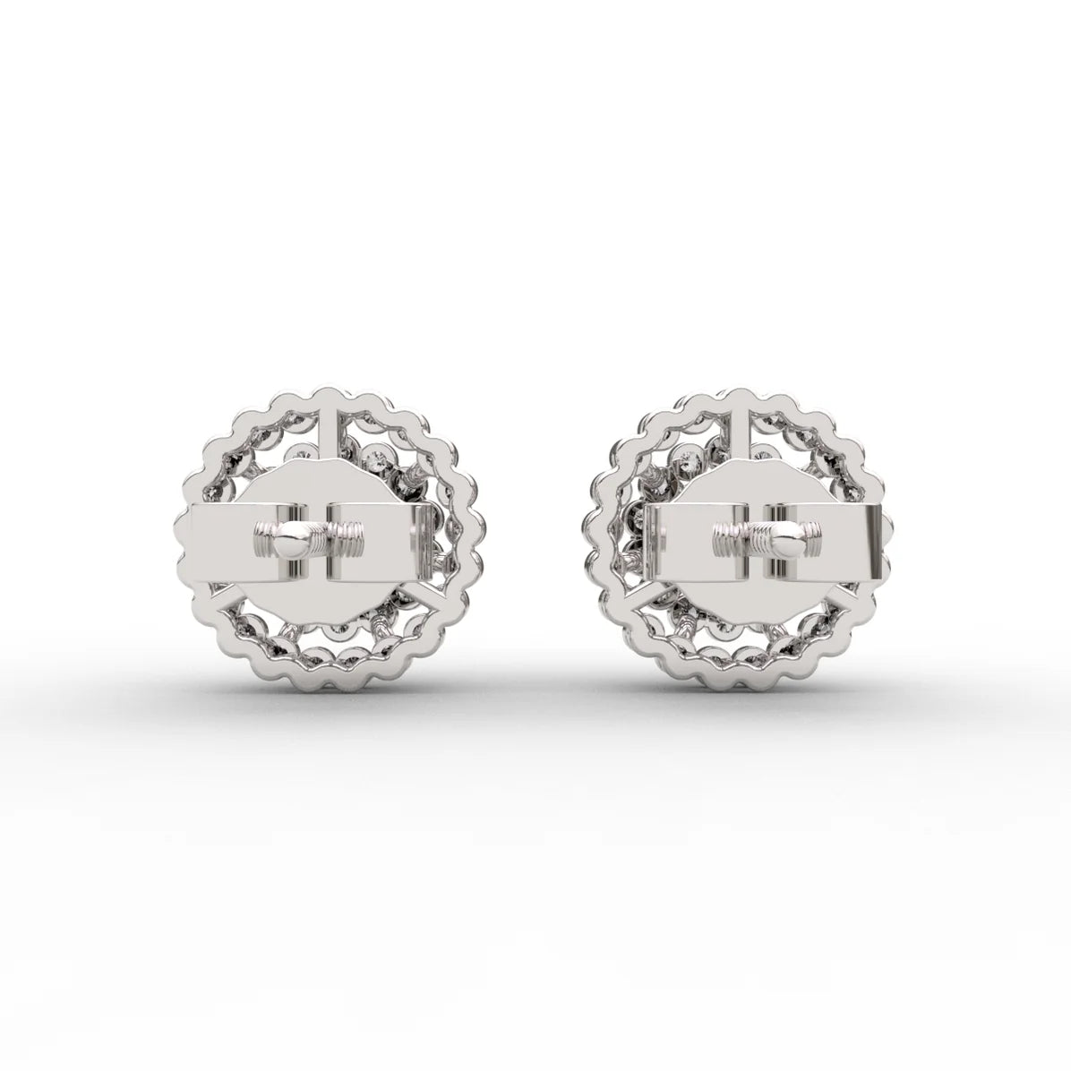 Round Halo Dazzling Earring