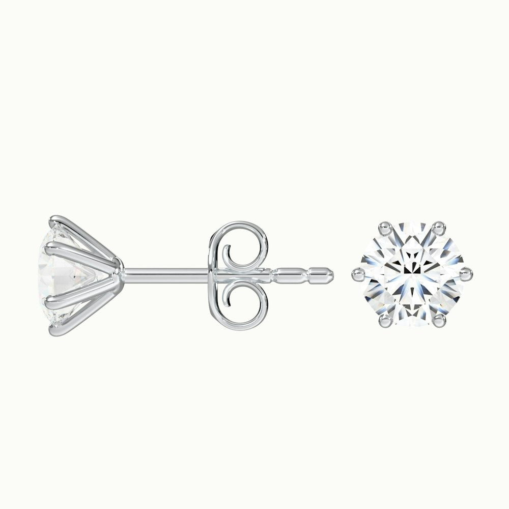 Round 6 Claw Diamond Earrings