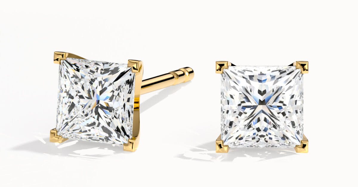 Princess Cut Diamond Earrings