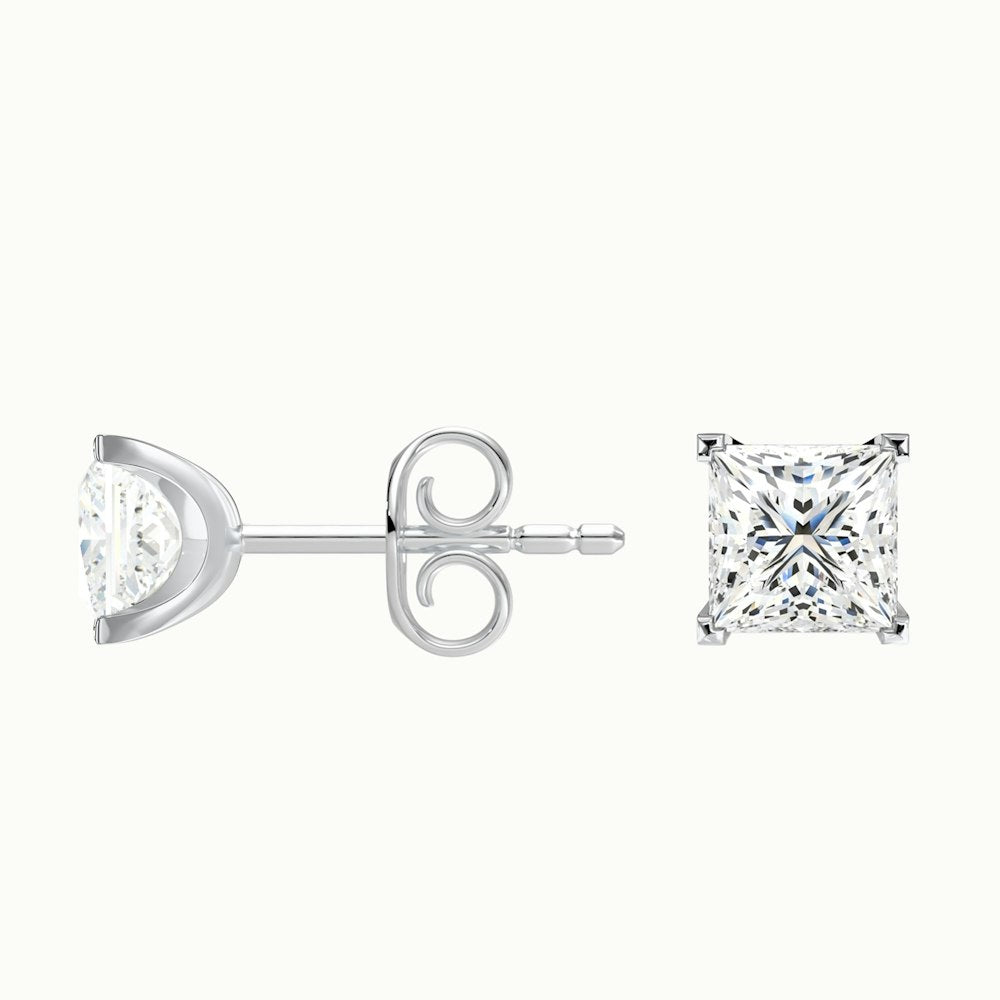 Princess Cut Diamond Earrings