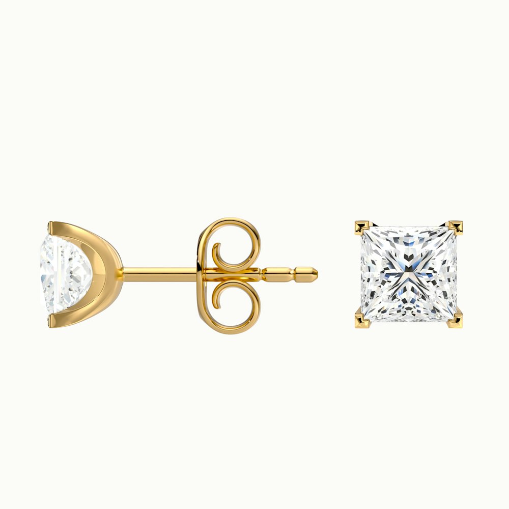 Princess Cut Diamond Earrings