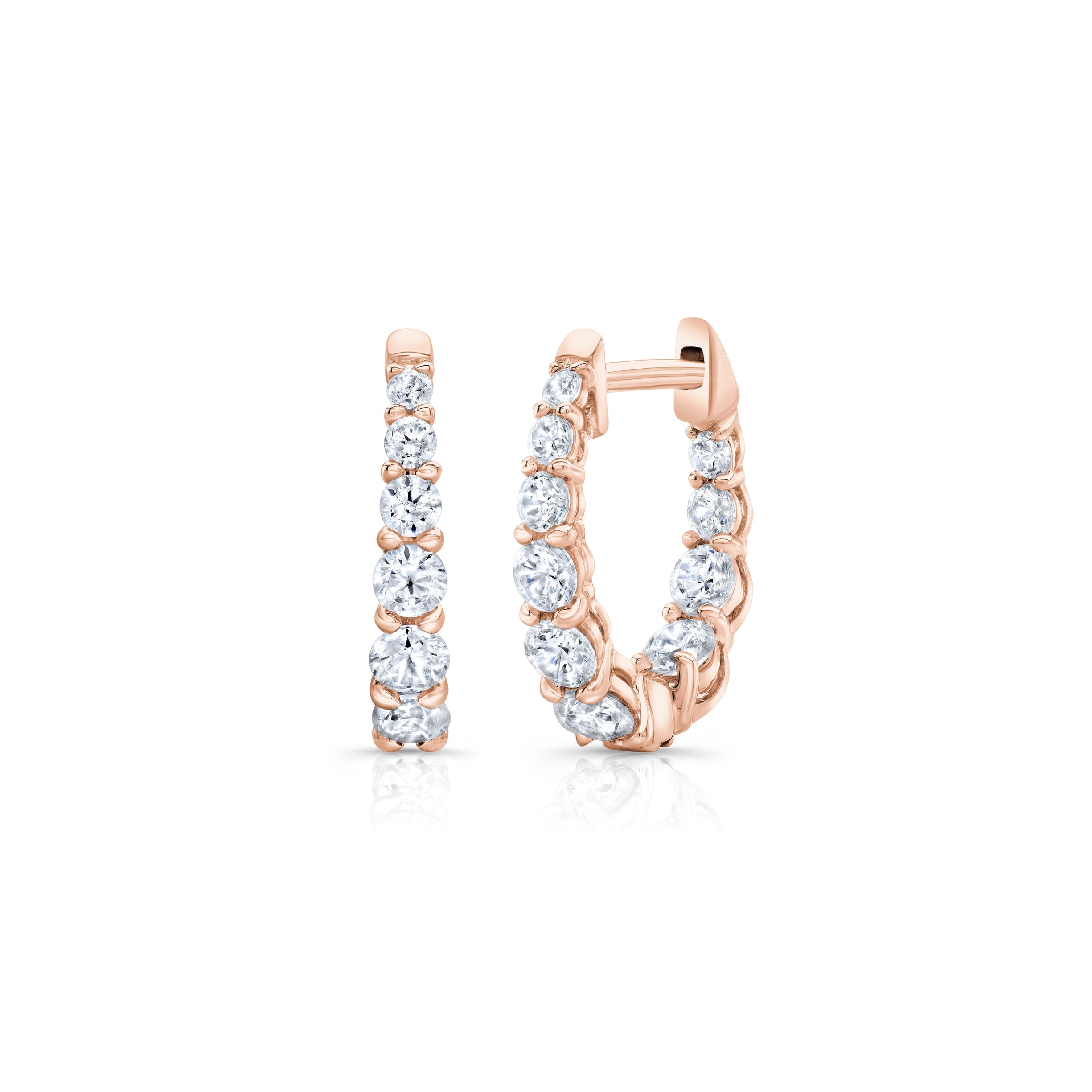 Olivia Lab Diamond Huggies Earrings