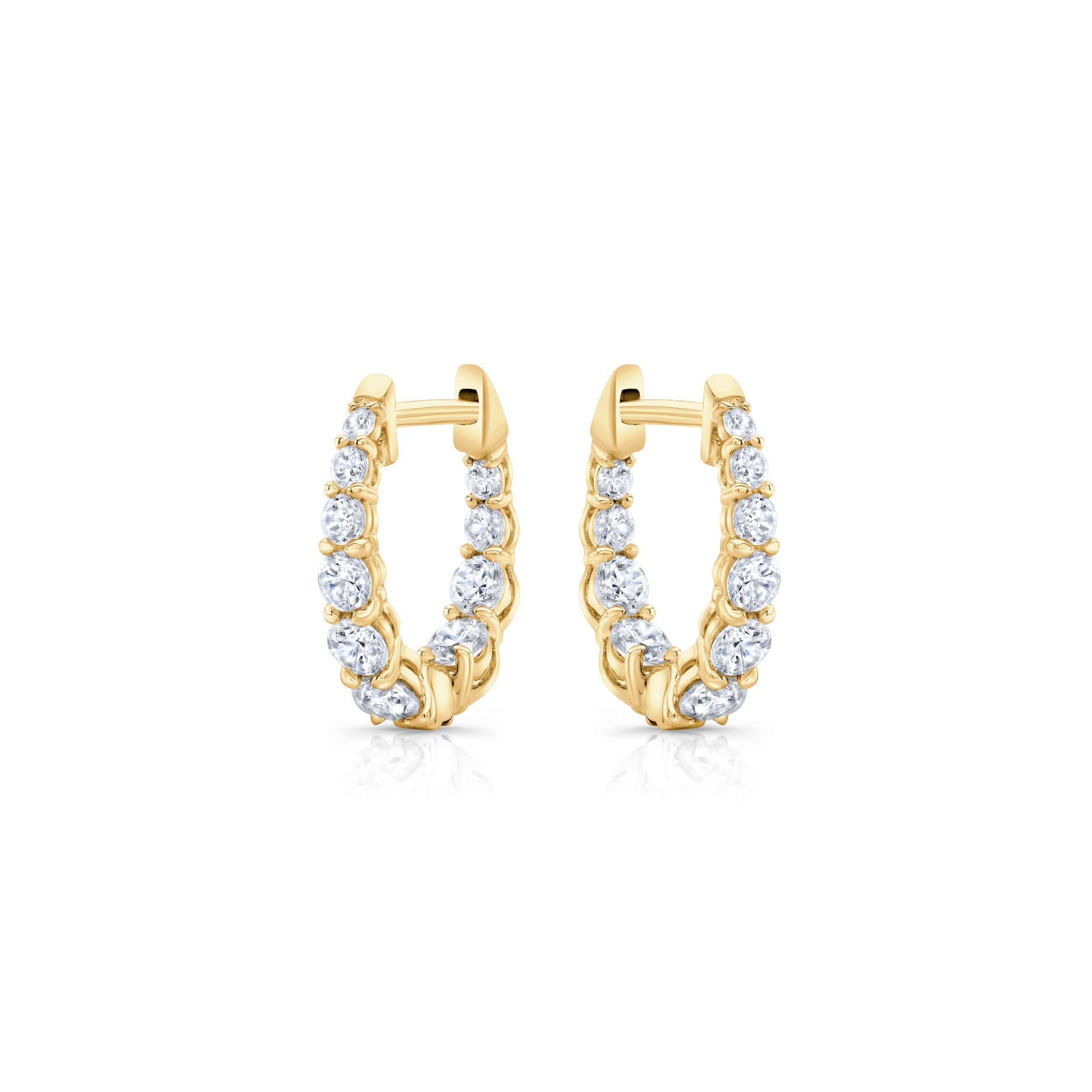 Olivia Lab Diamond Huggies Earrings