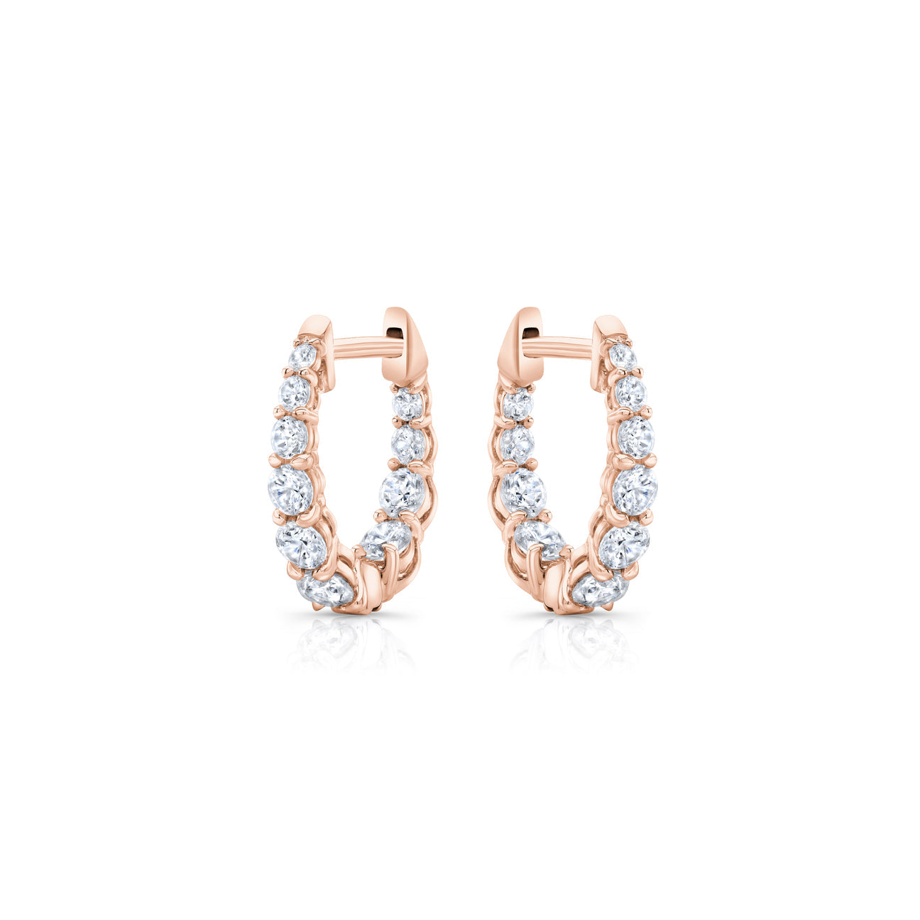 Olivia Lab Diamond Huggies Earrings