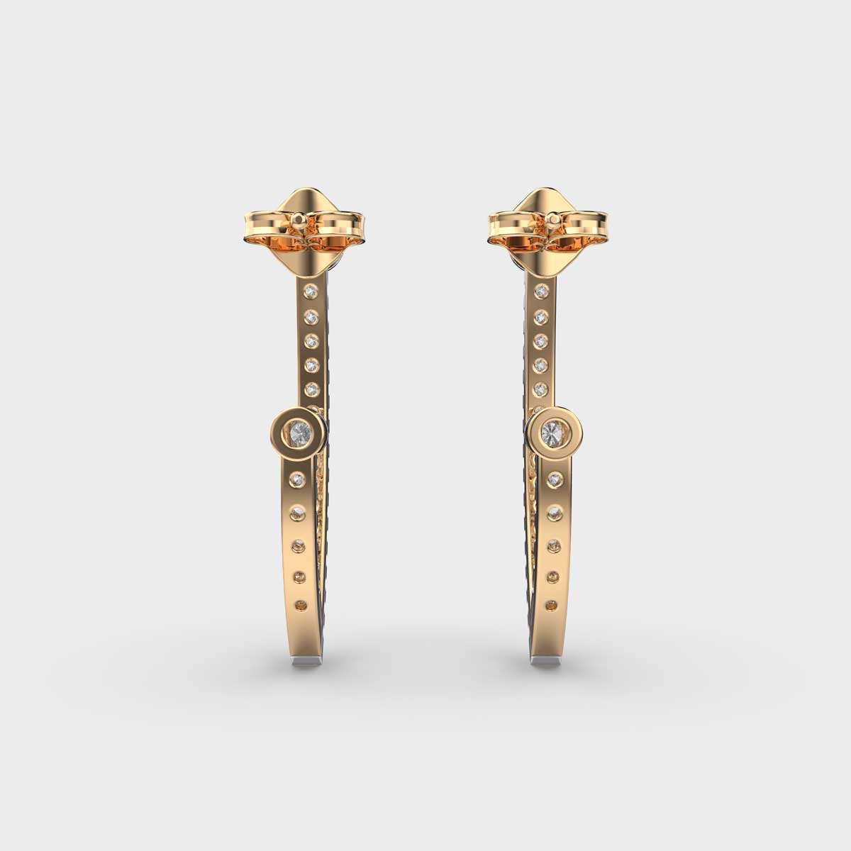 Linear Dangle Diamond Earrings