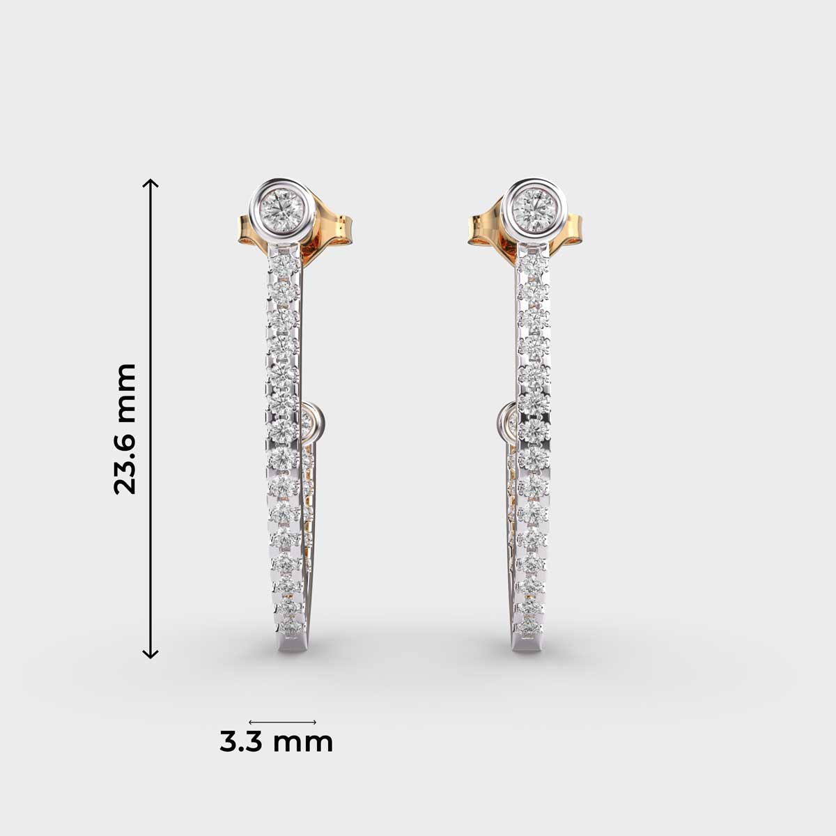 Linear Dangle Diamond Earrings