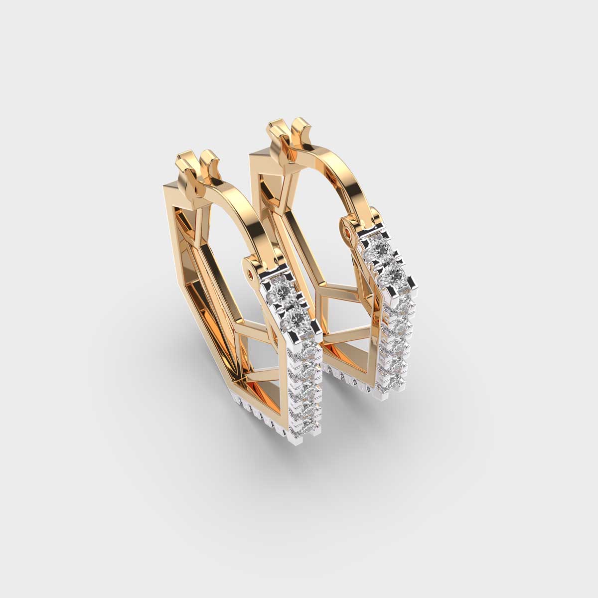 Glamourous Circle of Life Diamond Hoops