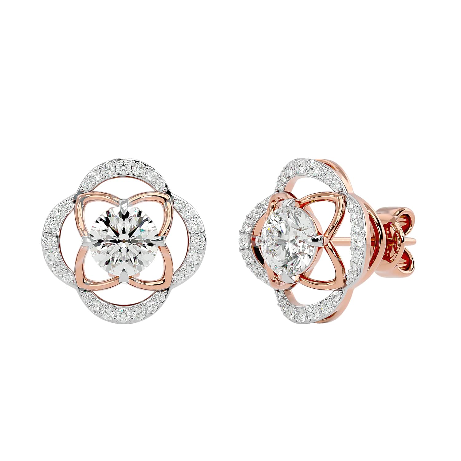 Blossom Diamond Stud Earrings