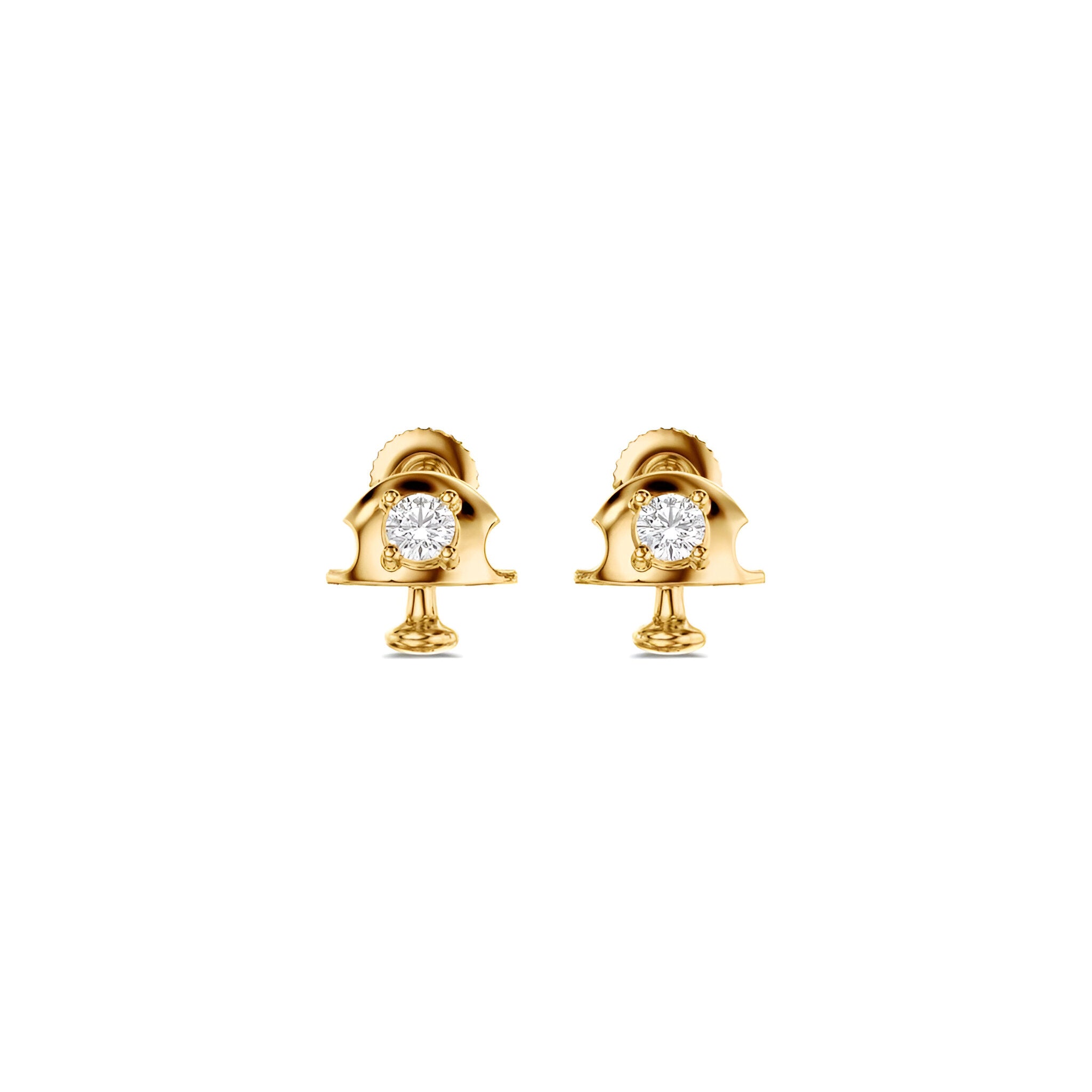 Peal Diamond Stud Earring