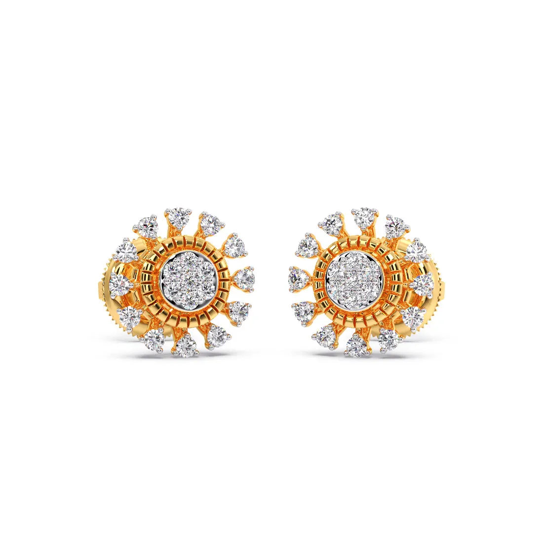 Rafflesia Diamond Stud Earrings