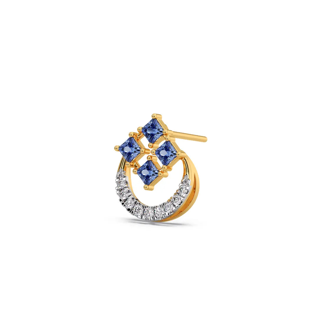 Azure Haze Diamond Stud Earrings