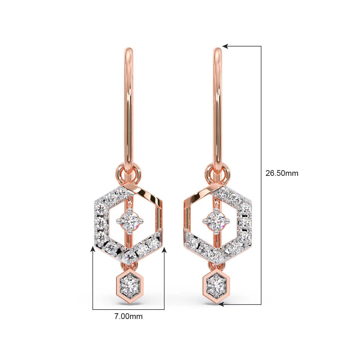 Seisear Diamond Dangle Earrings