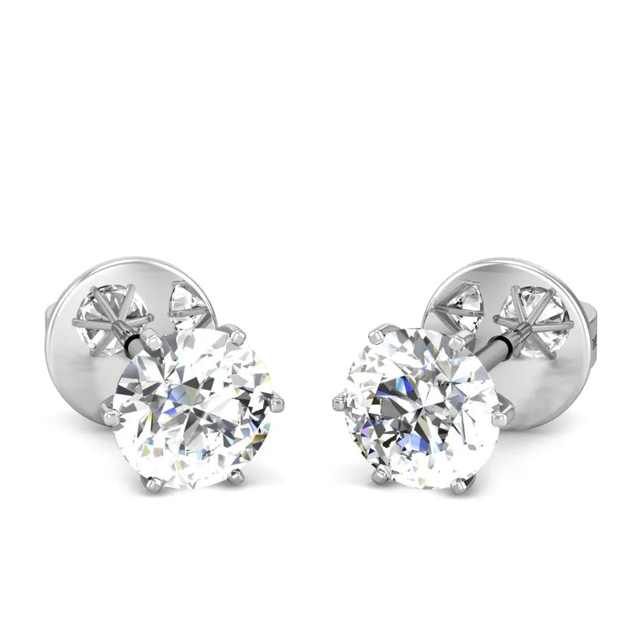 Jaickee Diamond Platinum Earrings