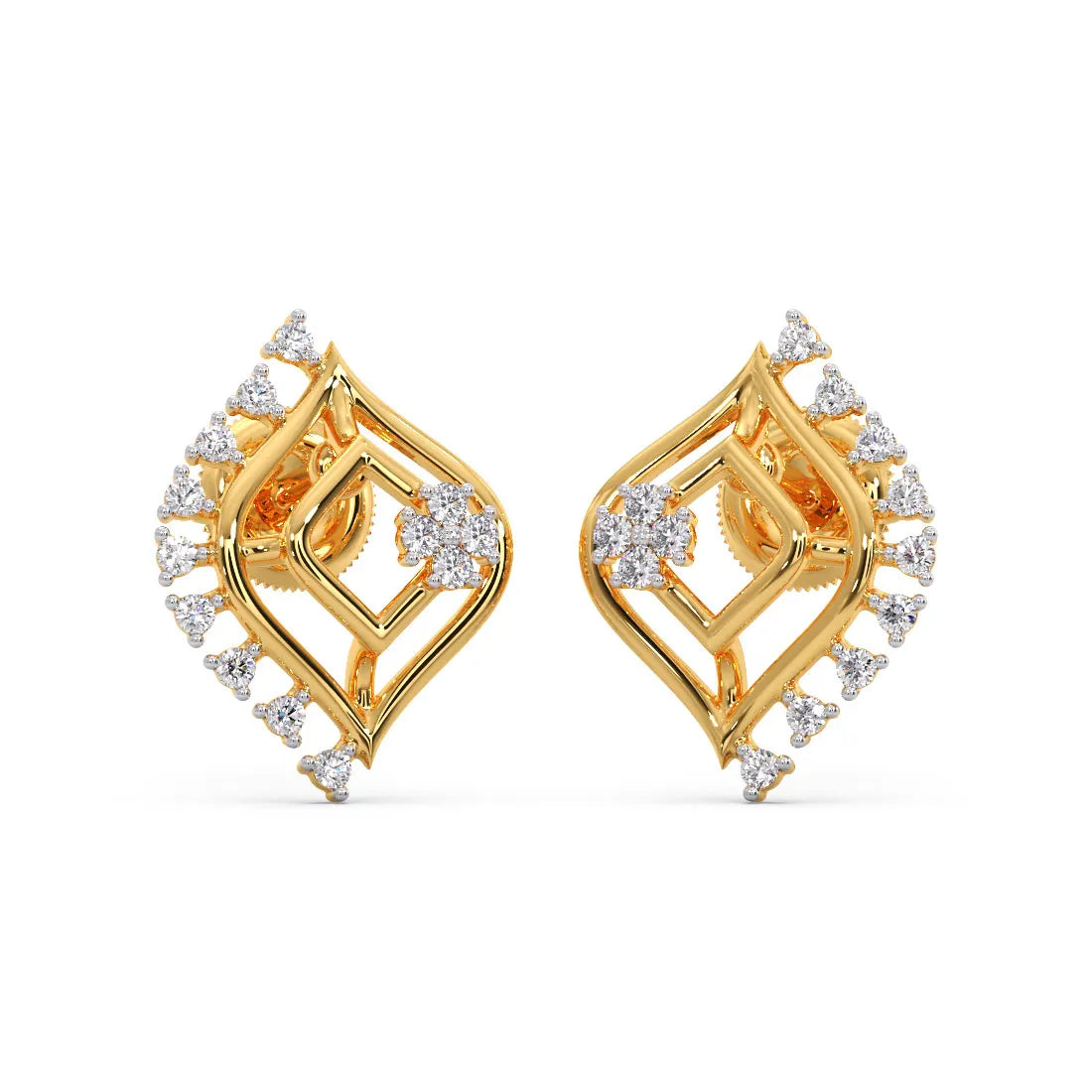 Tulipa Diamond Stud Earrings