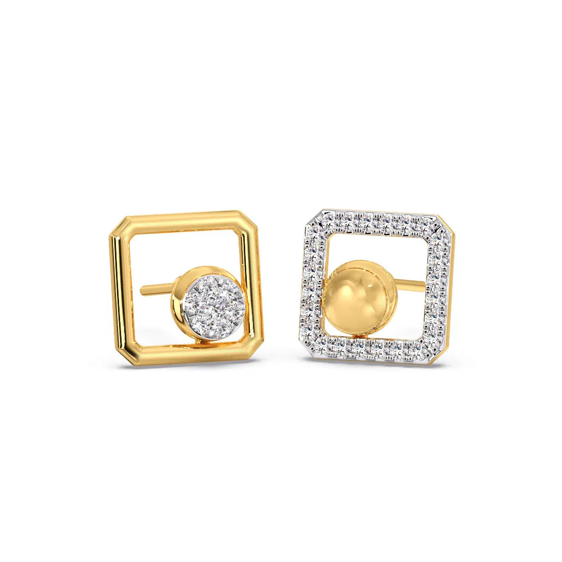 Divergence Diamond Mismatch Earrings