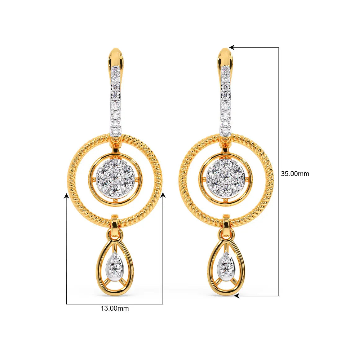 Dream Catchers Diamond Dangle Earrings