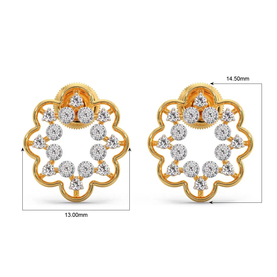 Sunlit Seren Diamond Stud Earrings