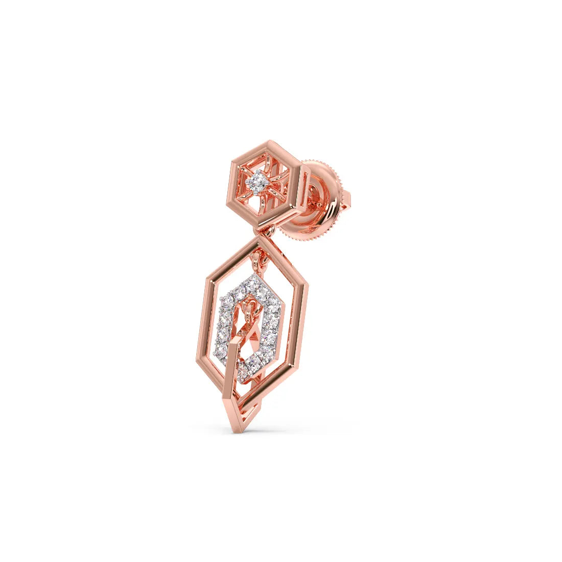 Nexagon Symmetries Diamond Earrings