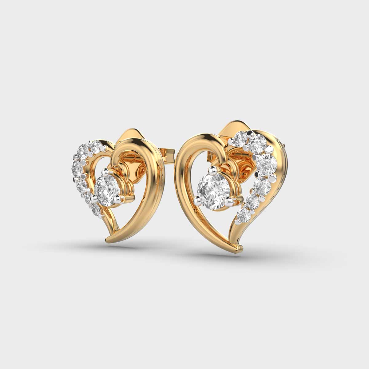 Little Heart Diamond Studs