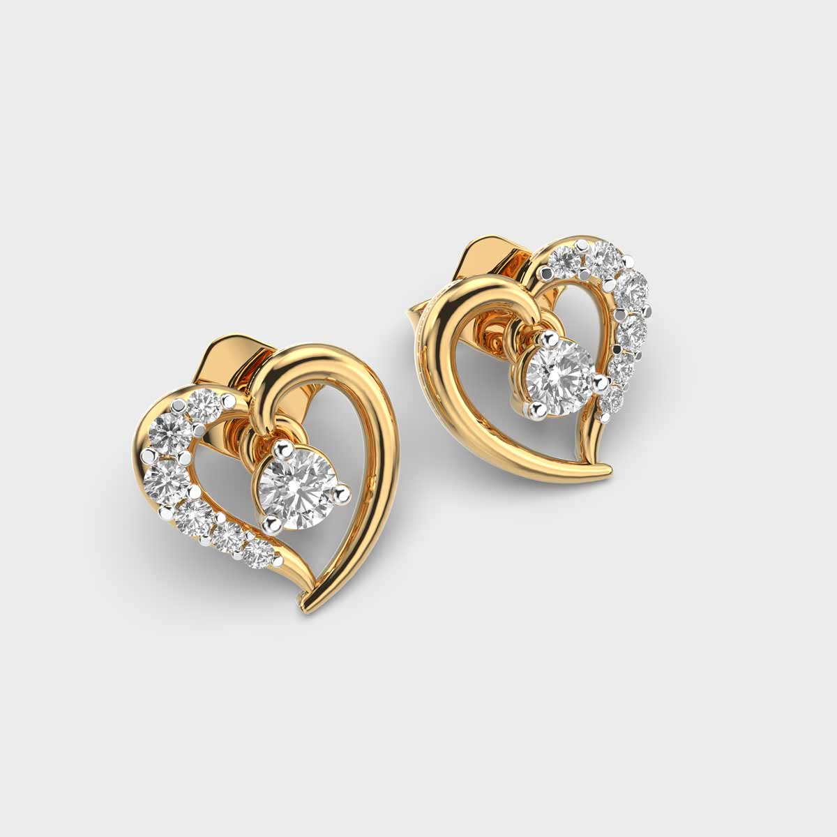 Little Heart Diamond Studs