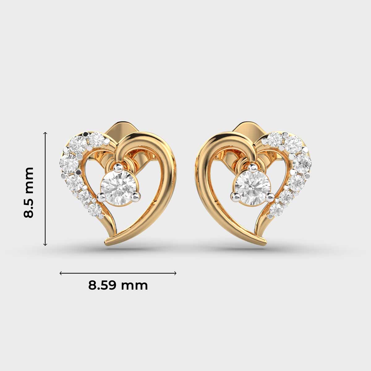 Little Heart Diamond Studs