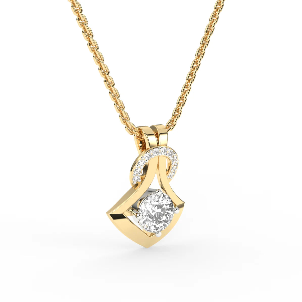 Knot Charming Round Diamond Pendant