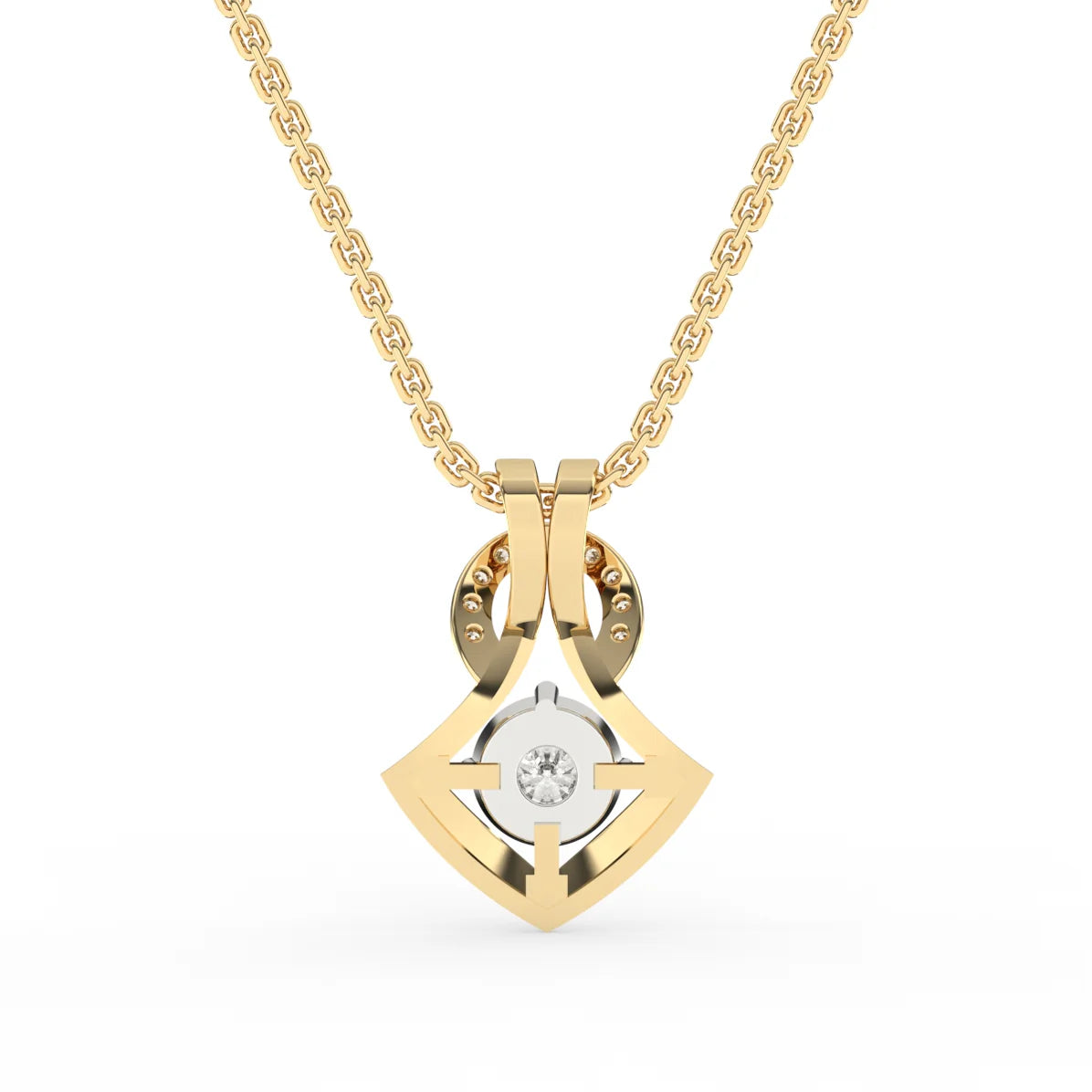 Knot Charming Round Diamond Pendant