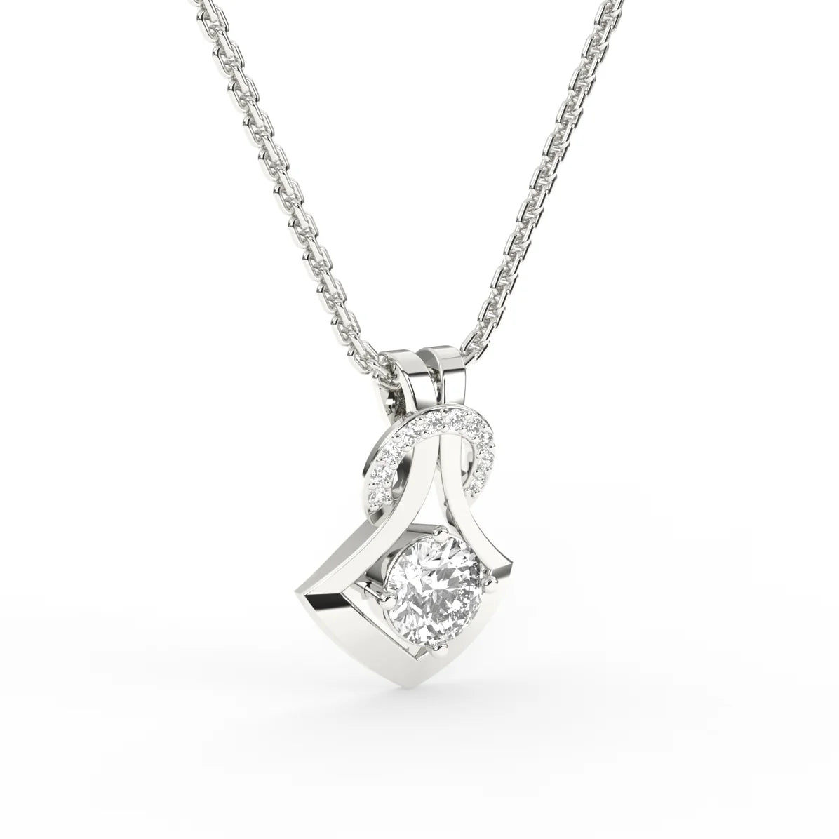 Knot Charming Round Diamond Pendant