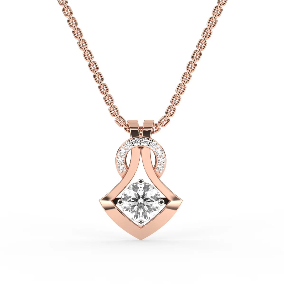 Knot Charming Round Diamond Pendant