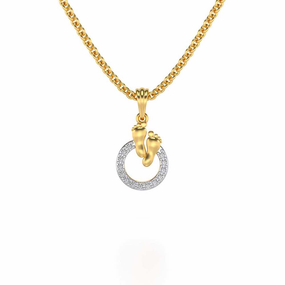 Child Foot Diamond Pendant